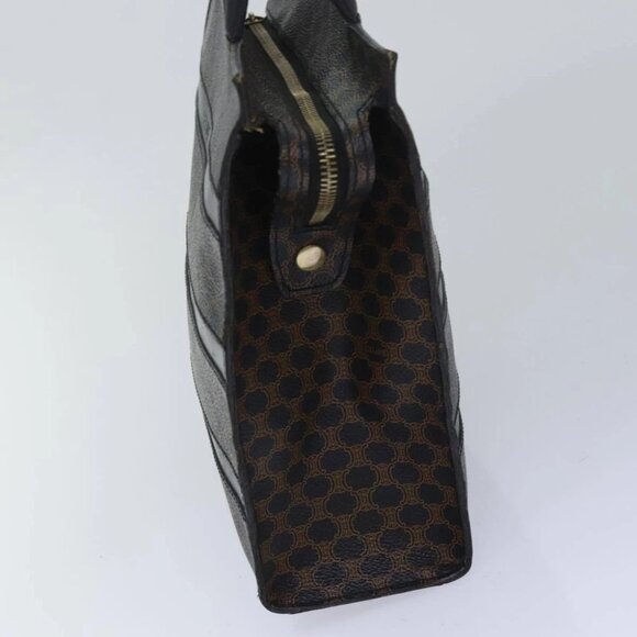 CELINE Macadam Canvas Hand Bag PVC Leather Black Auth 83930 - Picture 4 of 15